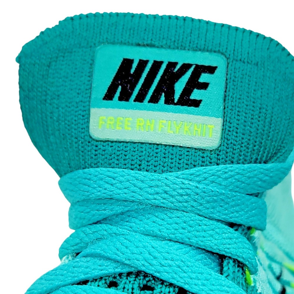 Nike Free RN Flyknit Women's Size 7.5 Running Shoes Hyper Turquoise Lace Up - Picture 8 of 13